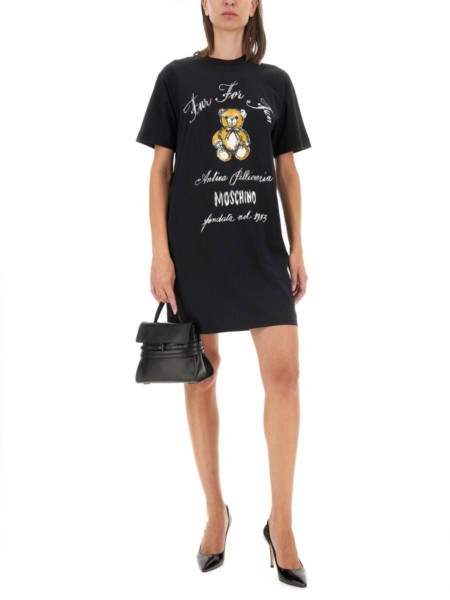 MOSCHINO ABITO IN COTONE CON LOGO Novità