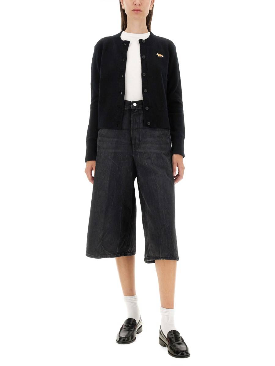 MAISON KITSUNÉ CARDIGAN CON PATCH BABY FOX IN LANA Hotsell