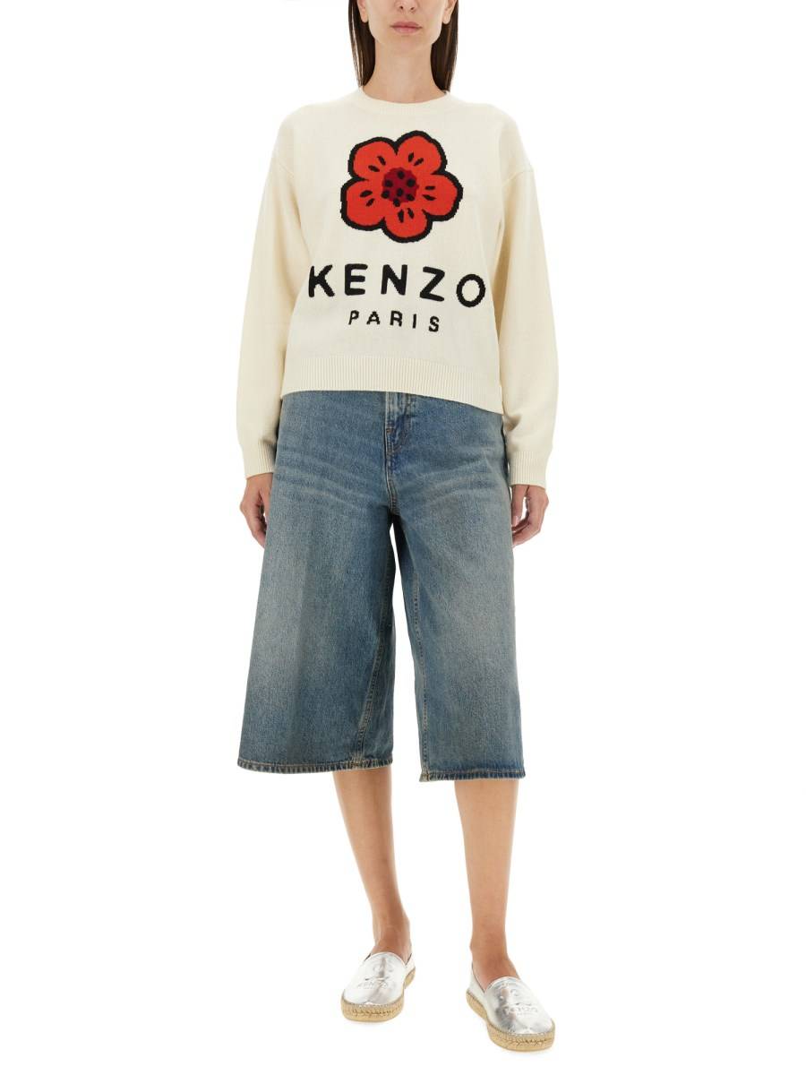 KENZO FELPA DI LANA BOKE FLOWER Nuovo