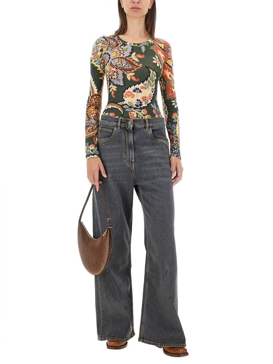 ETRO TOP PAISLEY IN JERSEY Consegna Veloce