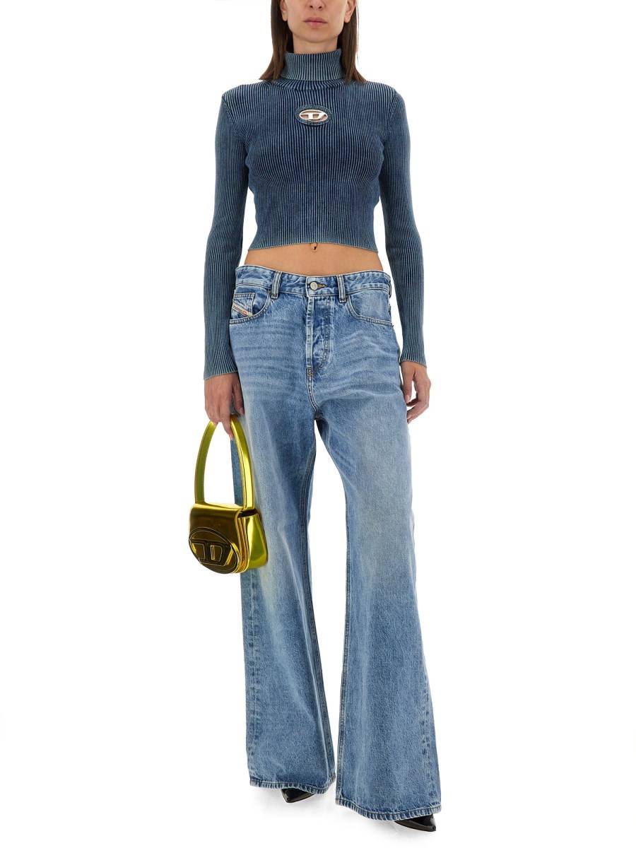 DIESEL TOP CON LOGO IN COTONE Sconto