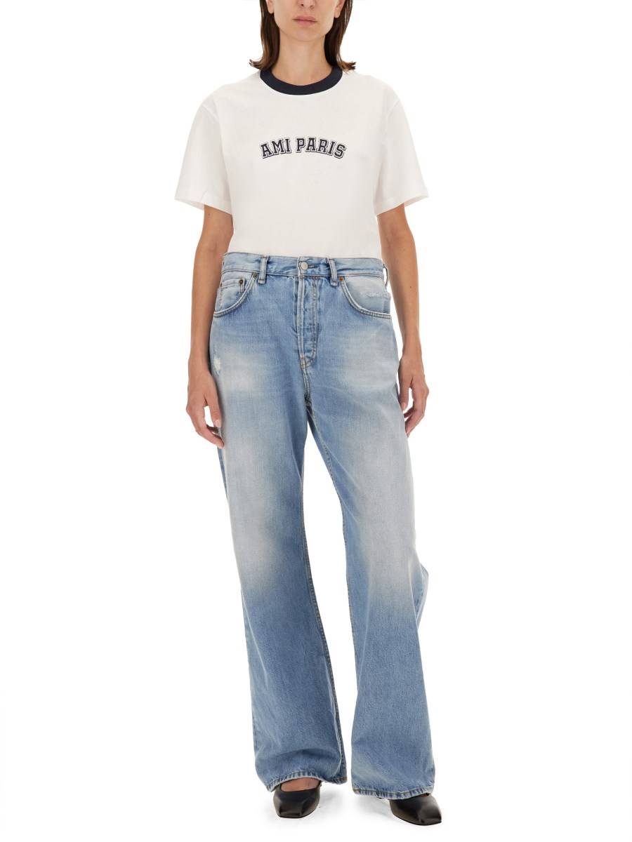 AMI PARIS T-SHIRT IN COTONE CON LOGO In Linea