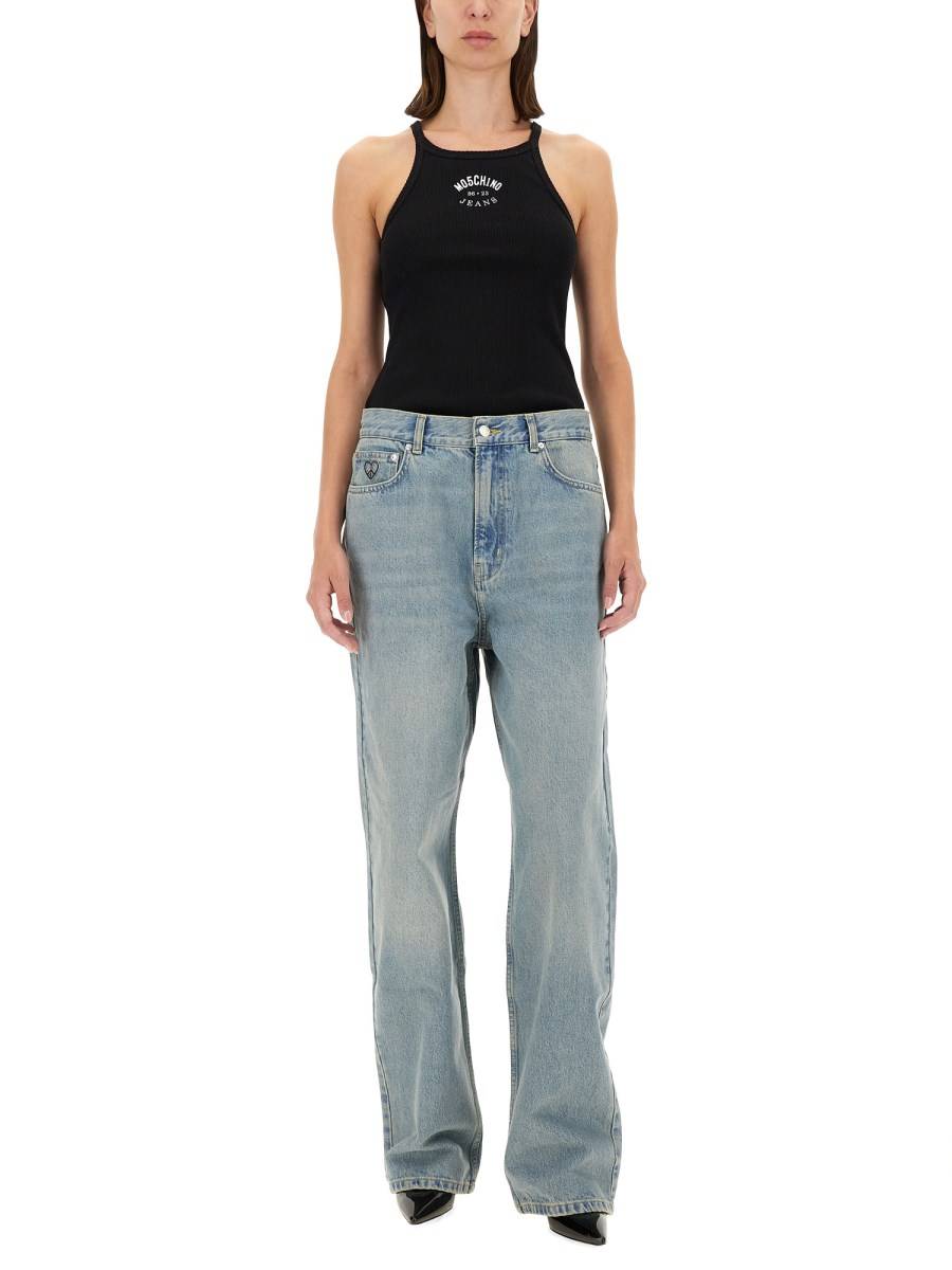 MOSCHINO JEANS TANK TOP CON LOGO Negozi Online