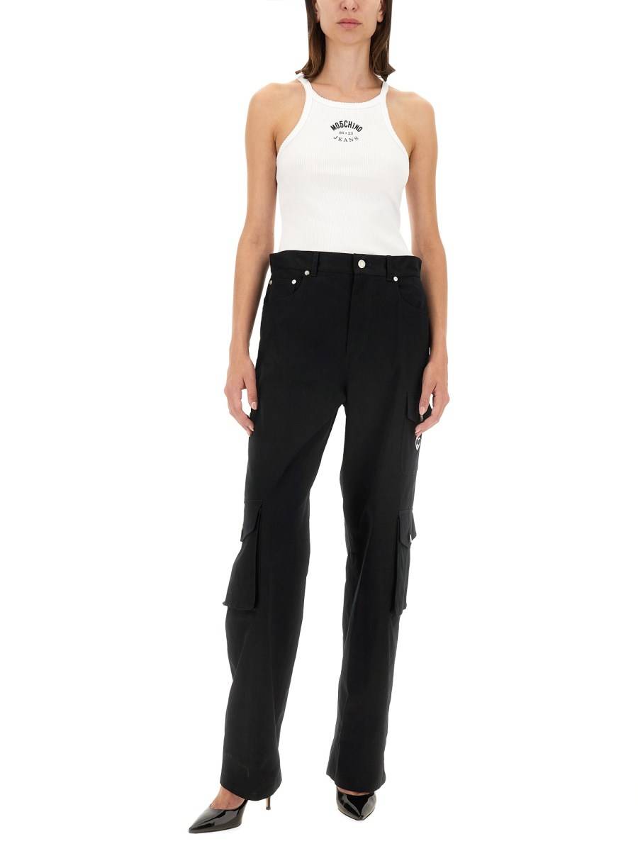 MOSCHINO JEANS TANK TOP CON LOGO Acquista Ora