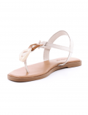 I NUOVO Sandalo basso donna infradito I NUOVO 981006 CREMA Nuovo