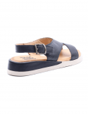 BUENO Sandalo con tacco basso zeppa donna BUENO Y5102 NERO Soddisfazione Garantita