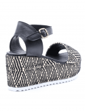 BUENO Sandalo con zeppa donna BUENO U7003 NERO Prezzo Ridotto