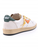 4B12 Sneakers uomo QUATTROBARRADODICI PLAY NEW 57 in pelle bianca Vendita