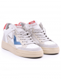 4B12 Sneakers uomo QUATTROBARRADODICI KYLE 753 in pelle bianca Promozione
