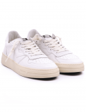 4B12 Sneakers uomo QUATTROBARRADODICI HYPER 926 in pelle bianca Pezzi Unici