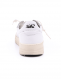 4B12 Sneakers uomo QUATTROBARRADODICI HYPER 926 in pelle bianca Pezzi Unici
