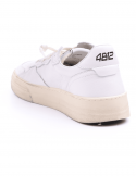 4B12 Sneakers uomo QUATTROBARRADODICI HYPER 926 in pelle bianca Pezzi Unici