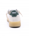 4B12 Sneakers uomo QUATTROBARRADODICI HYPER 924 in pelle bianca Soddisfazione Garantita