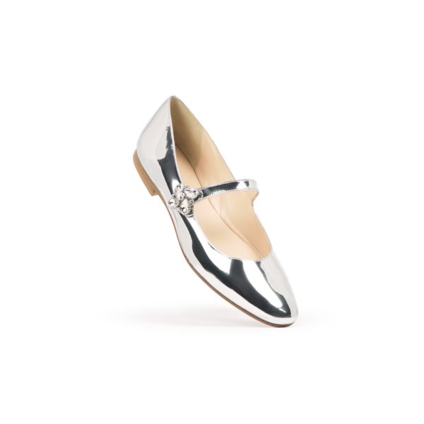 ﻿Prosperine Ballerina “Bebè” da Donna Effetto Specchio con Laccio In Saldo