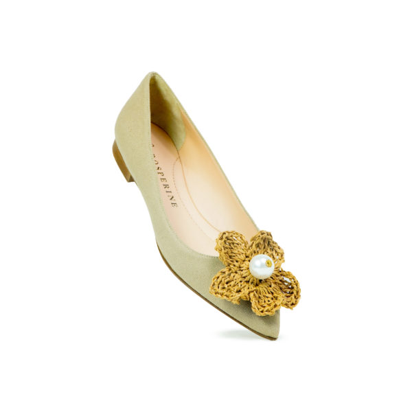 Prosperine Ballerina da Donna in Tessuto con Fiore Saldi