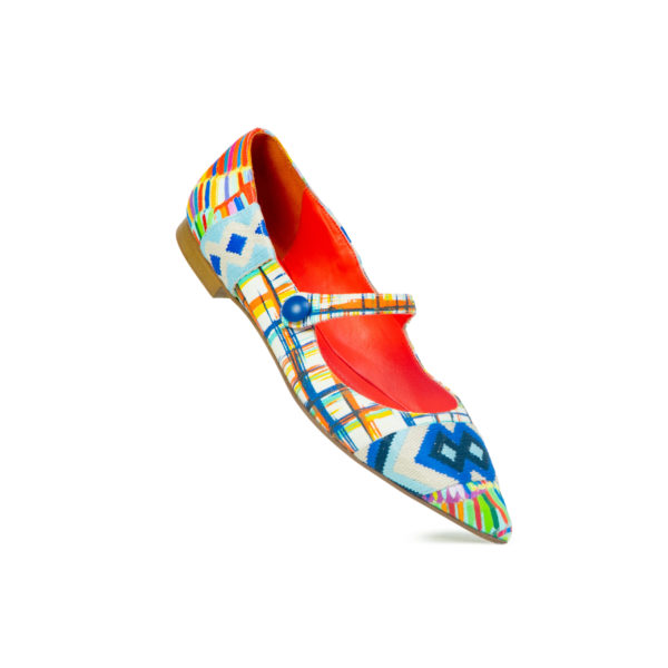 Prosperine Ballerina da Donna in Tessuto Multicolor Offerte