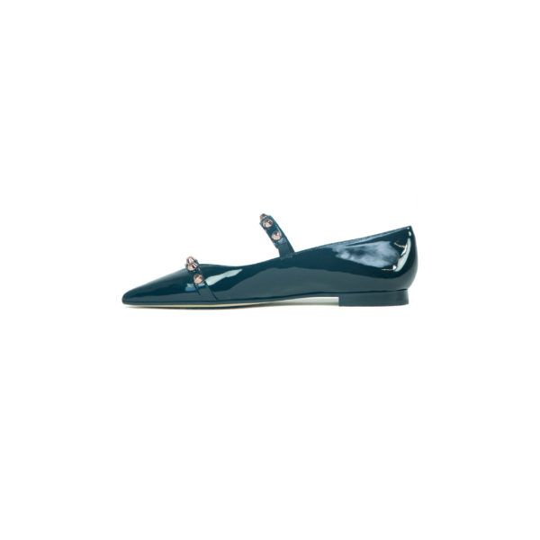 Prosperine Ballerina da Donna in Vernice con Cinturino e Borchie Vendita Economica