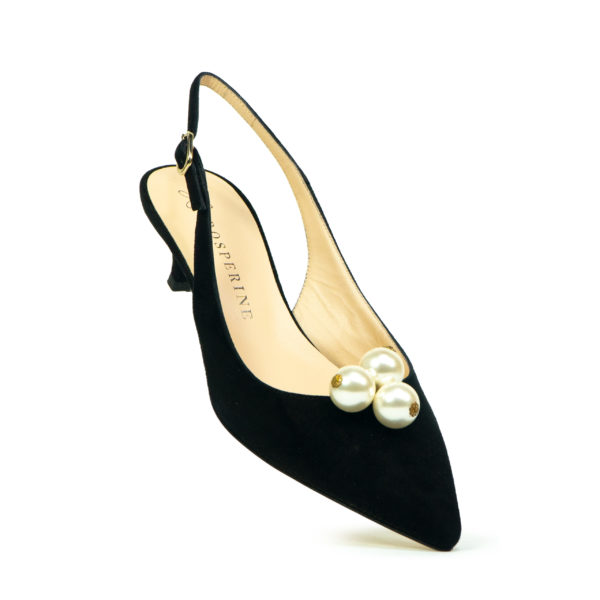 Prosperine Chanel da Donna in Camoscio con Perle Vendita Calda