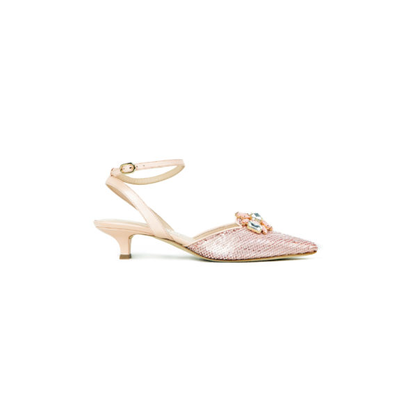 Prosperine Sandalo da Donna con Tacco 35 mm in Paillettes In Vendita