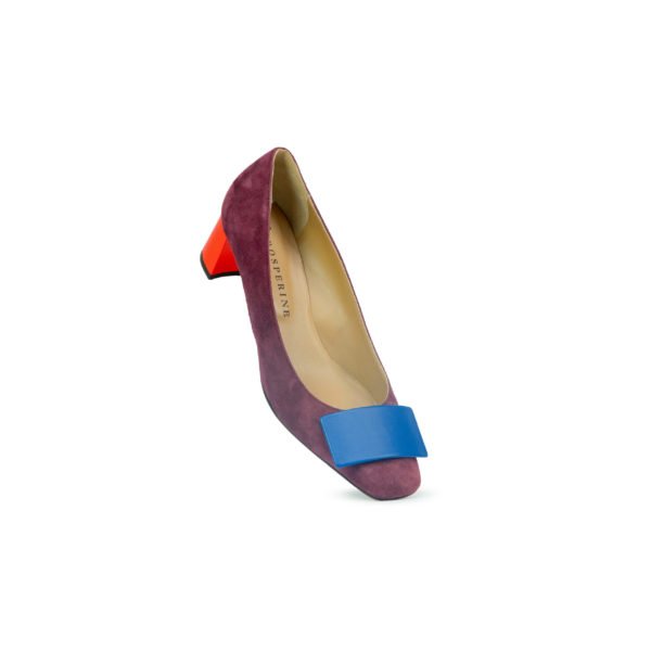 Prosperine Scarpa da Donna in Camoscio con Tacco con Placca Qualità Garantita