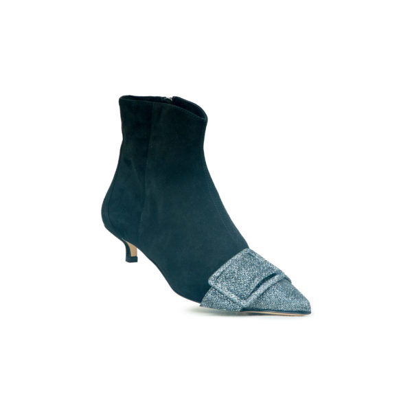 Prosperine Stivale da Donna in Camoscio con Punta in Glitter Sottocosto