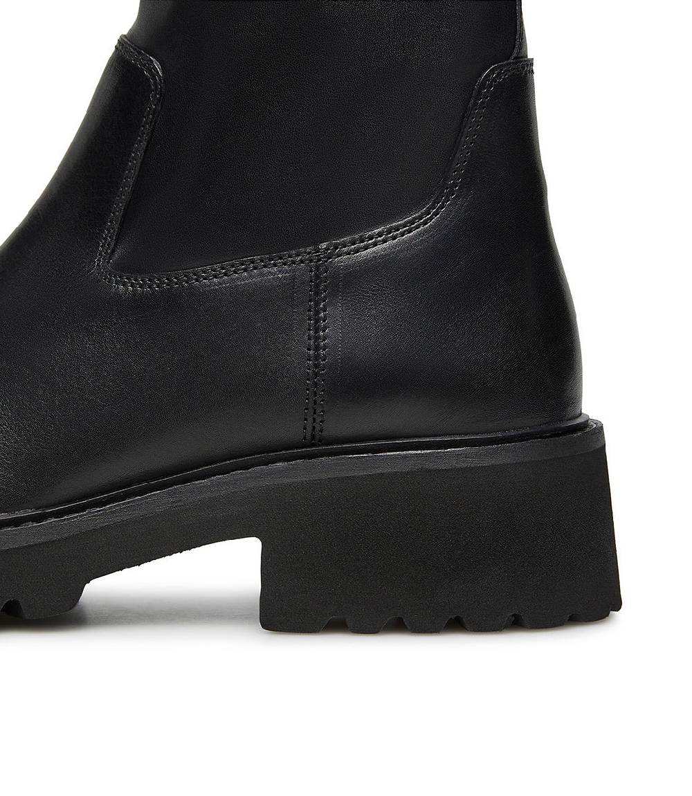 Loriblu Tronchetto in vitello nero e tessuto stretch Grandi sconti