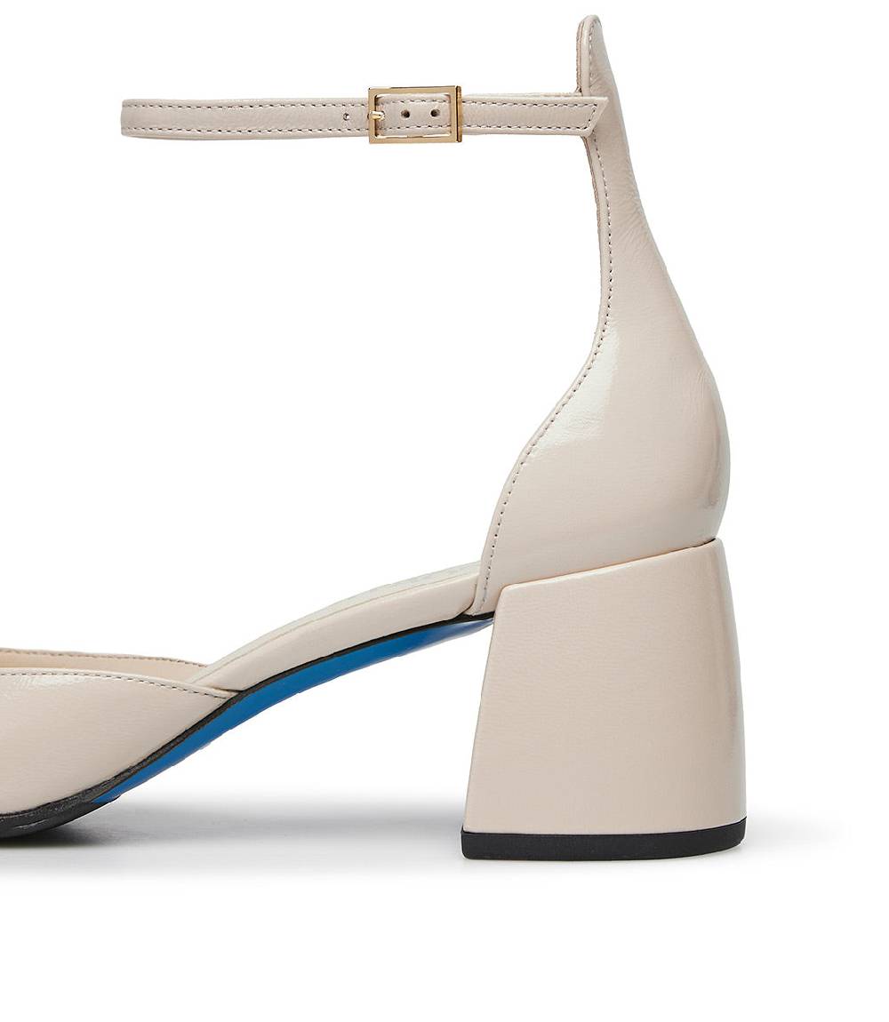Loriblu Décolleté Mary Jane in pelle lucida sabbia con cinturino Qualità Garantita