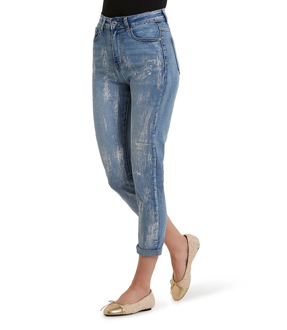 Loriblu Jeans slim-fit con strappi all-over Sconto