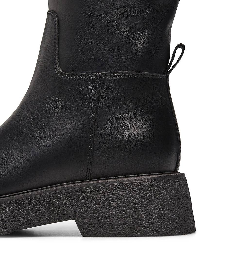 Loriblu Stivali in pelle e shearling nero Offerte