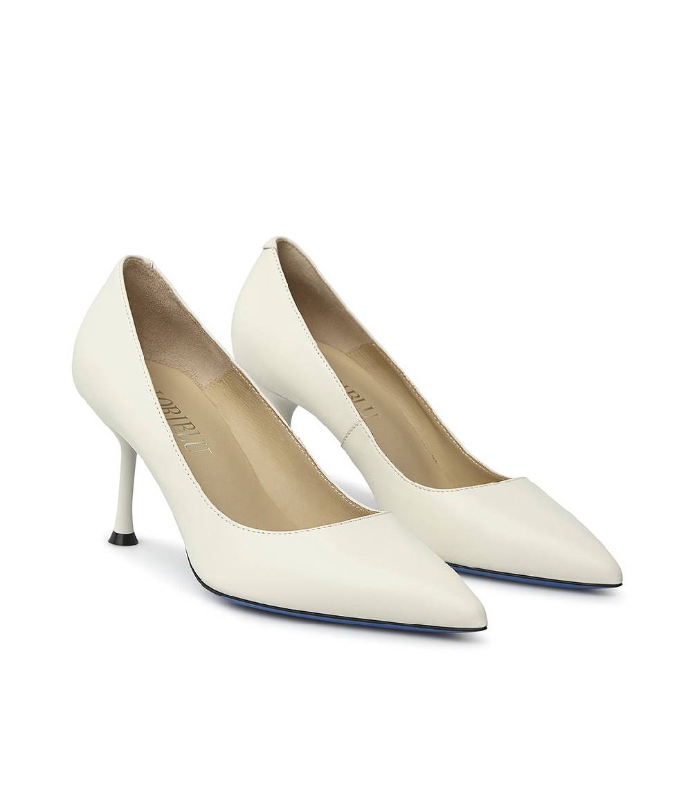 Loriblu Decollete in pelle bianca Vendita Economica