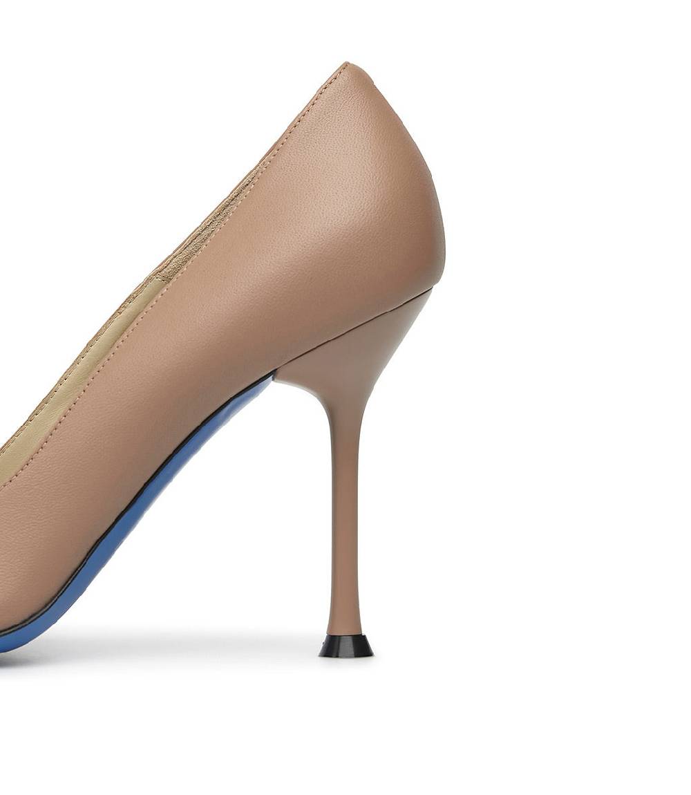 Loriblu Decollete in nappa rosa pesca Saldi Di Fabbrica