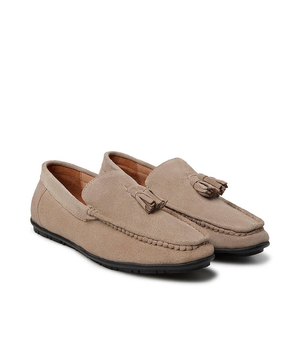 Loriblu Mocassino in camoscio camel con nappine Promozione
