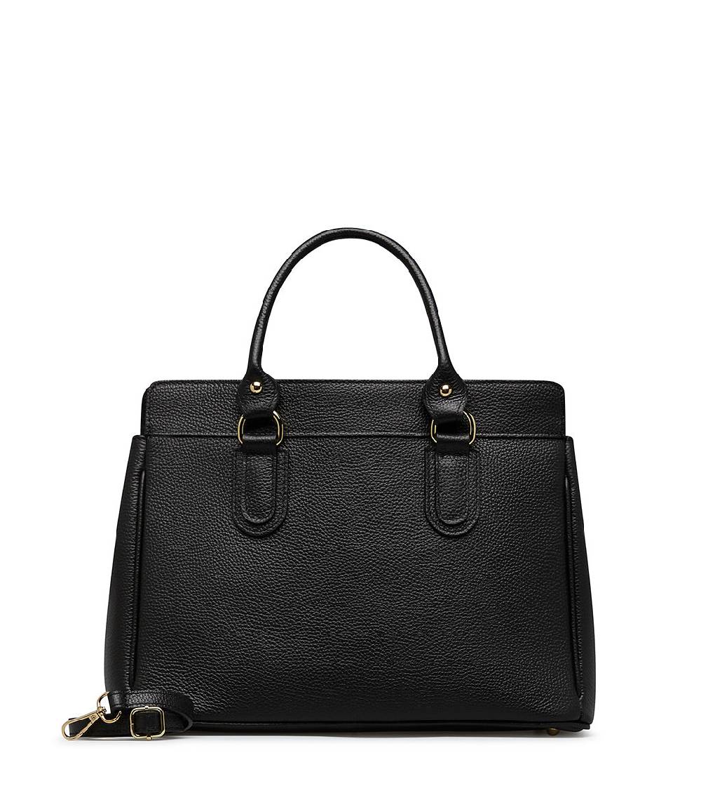 Loriblu Borsa tote in pelle testurizzata nera Prezzo Ridotto