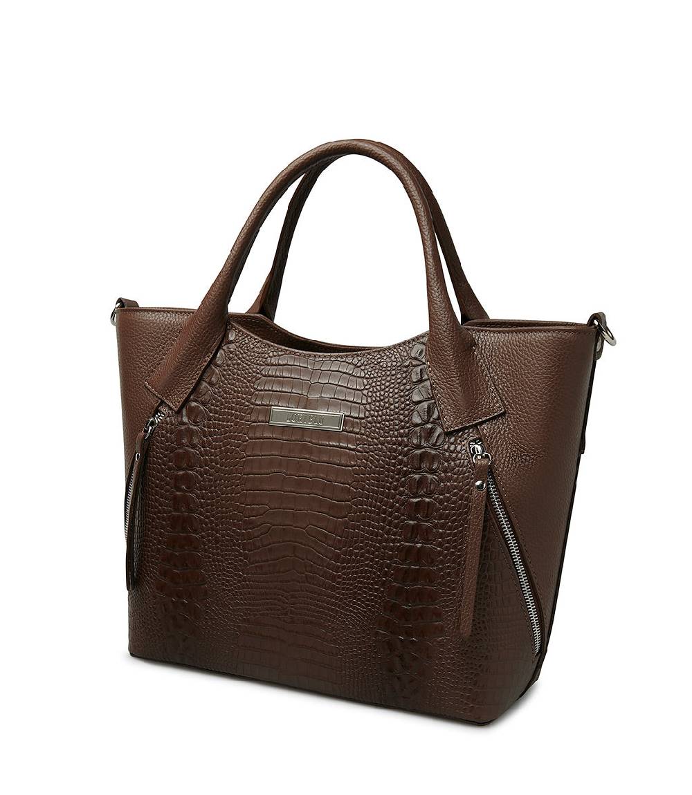 Loriblu Borsa tote cuoio in pelle stampata Sconto