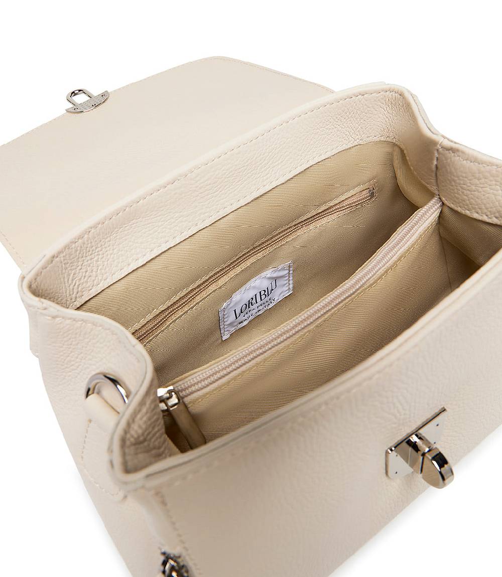 Loriblu Borsa a mano beige in pelle martellata Offerta