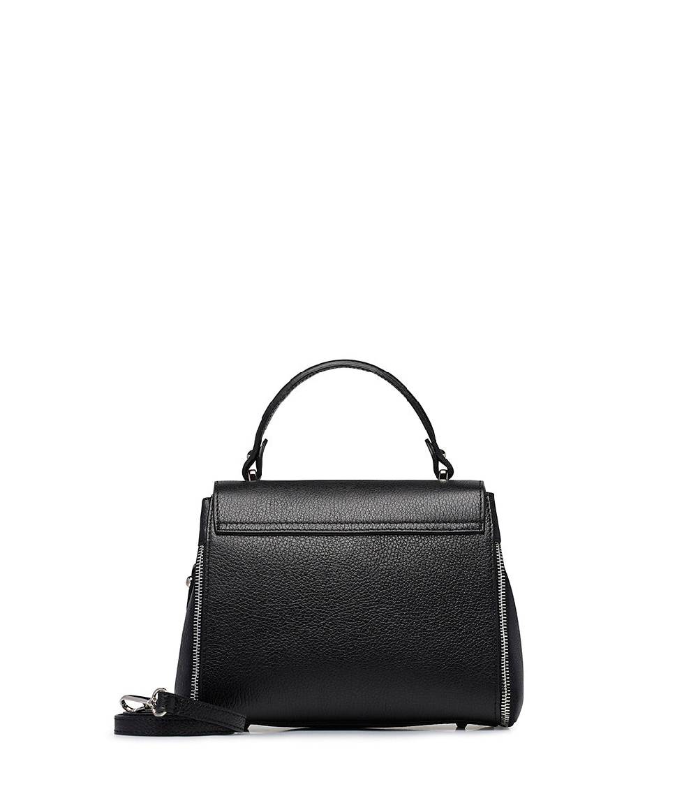 Loriblu Borsa a mano nera in pelle martellata Outlet