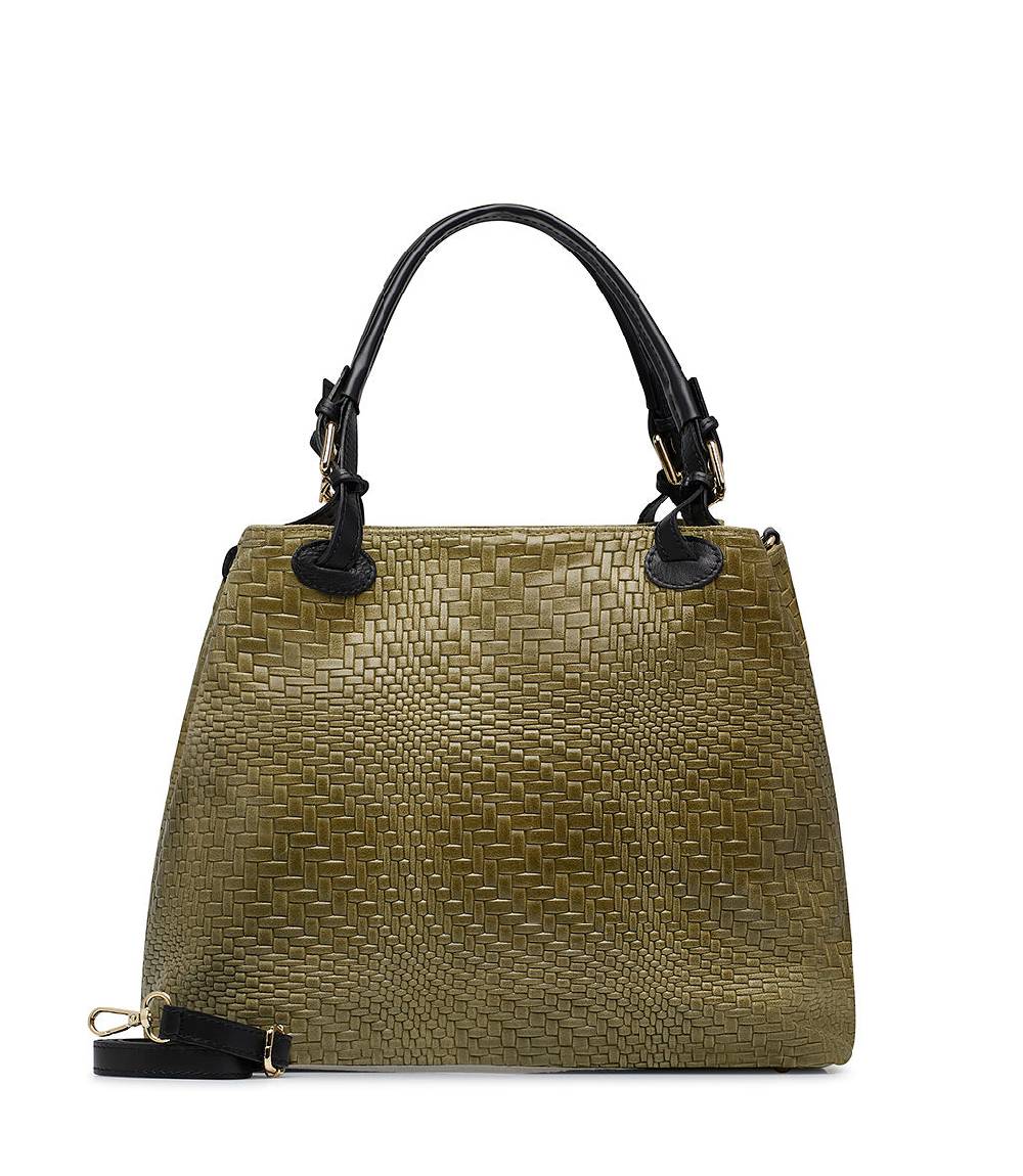 Loriblu Borsa tote in pelle intrecciata verdone Saldi