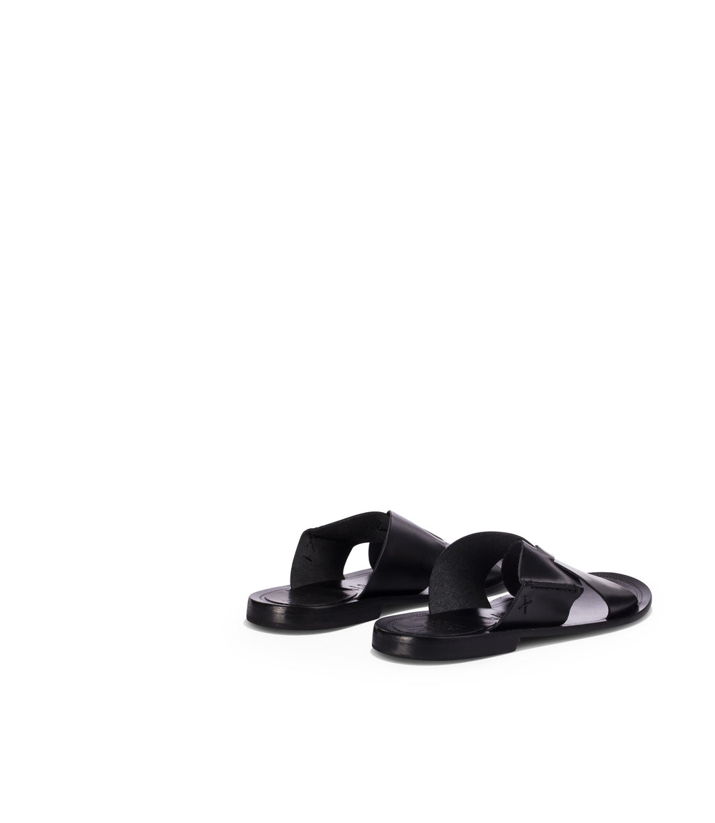 Loriblu Sandali in pelle nera Saldi Di Fabbrica