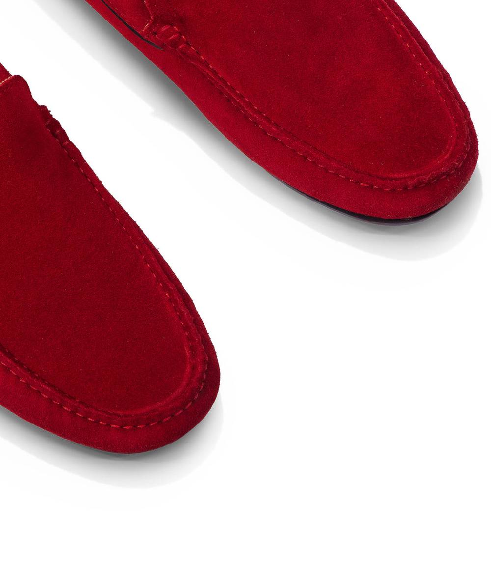 Loriblu Mocassini in camoscio rosso Moda