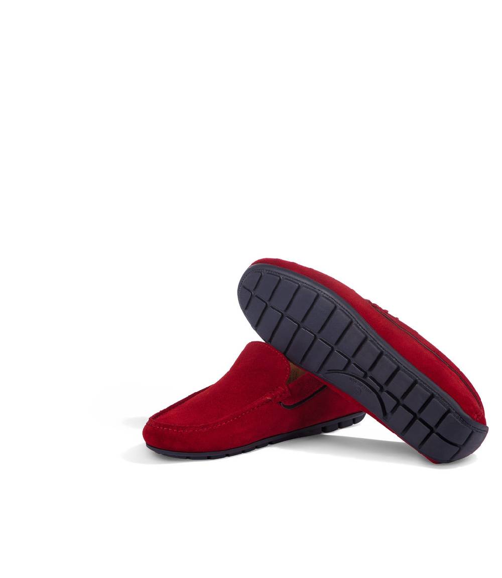 Loriblu Mocassini in camoscio rosso Moda