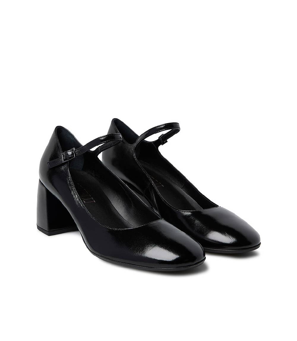 Loriblu Décolleté Mary Jane in pelle lucida nera con cinturino Vendita