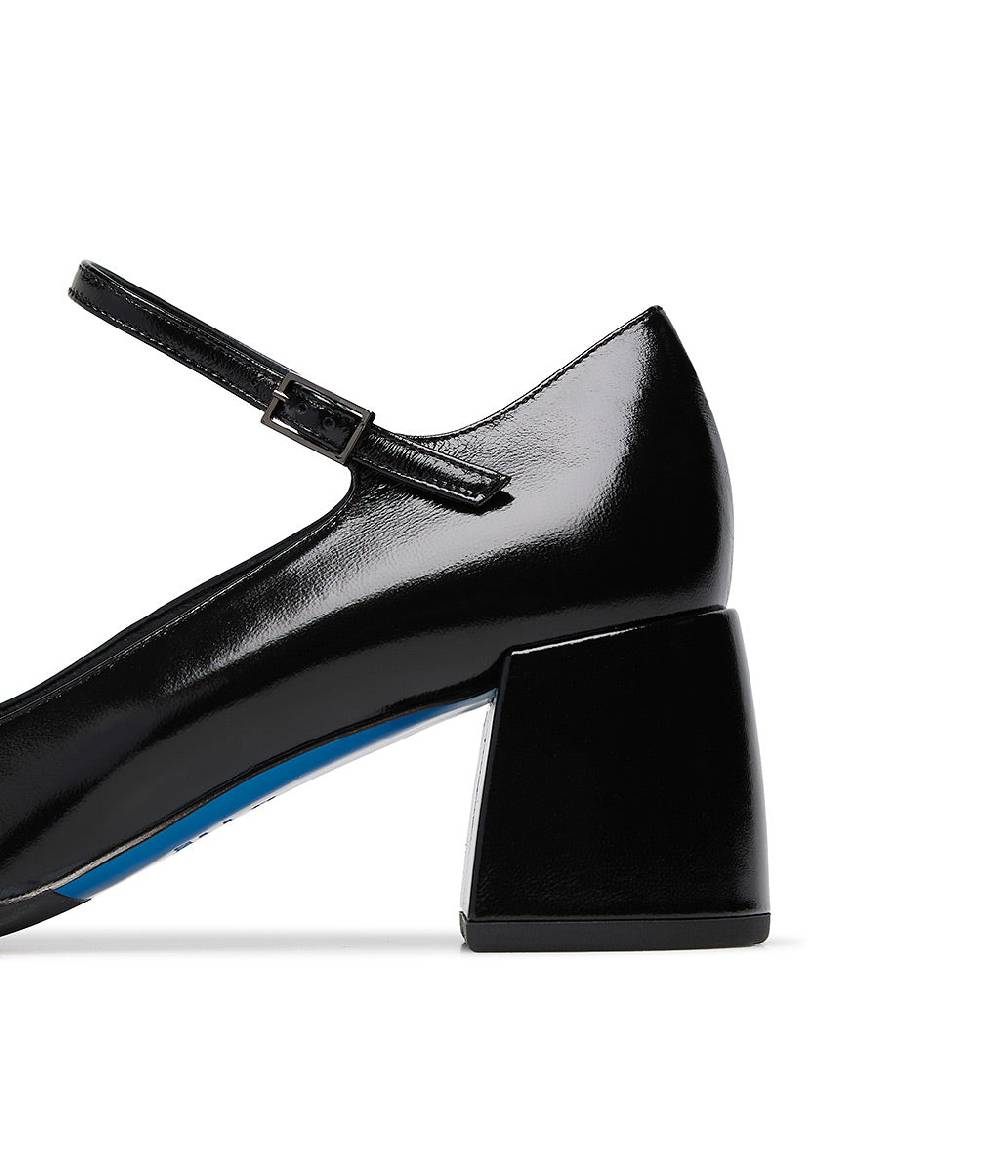 Loriblu Décolleté Mary Jane in pelle lucida nera con cinturino Vendita