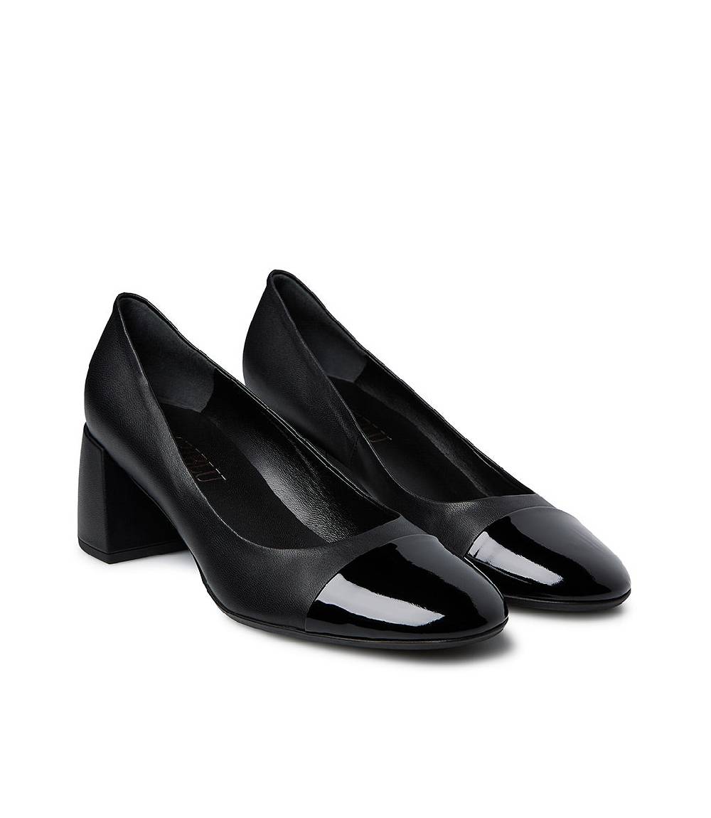 Loriblu Décolleté nappa nero e vernice Grande vendita