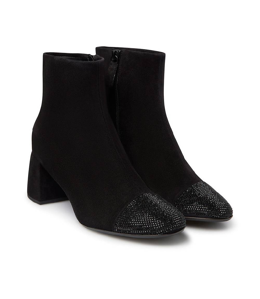 Loriblu Stivaletto camoscio nero con cristalli Soddisfazione Garantita