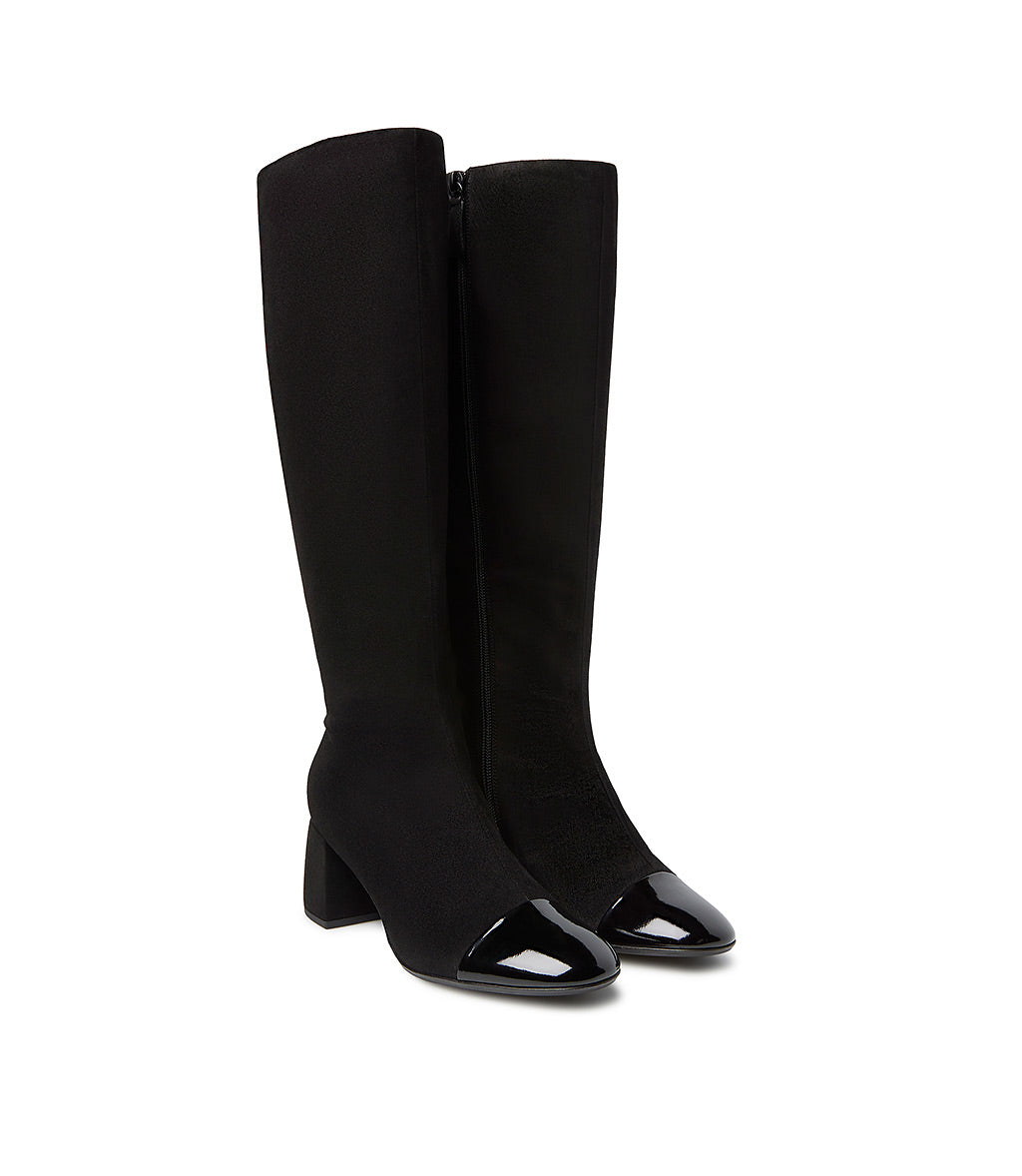 Loriblu Stivale camoscio nero con punta in vernice Negozi Online