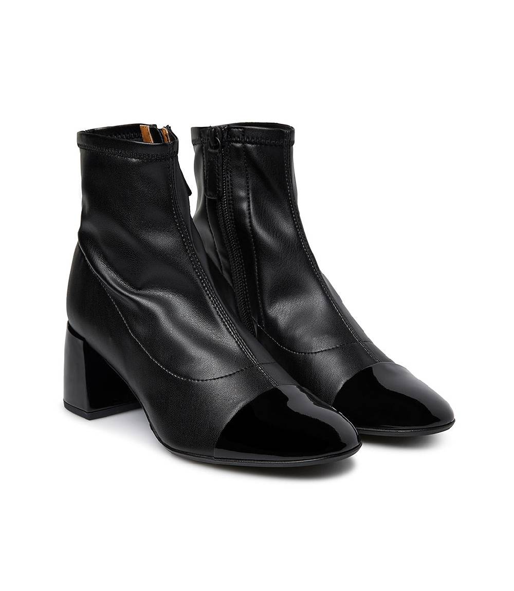 Loriblu Stivaletto in pelle nera con dettagli in vernice Offerte