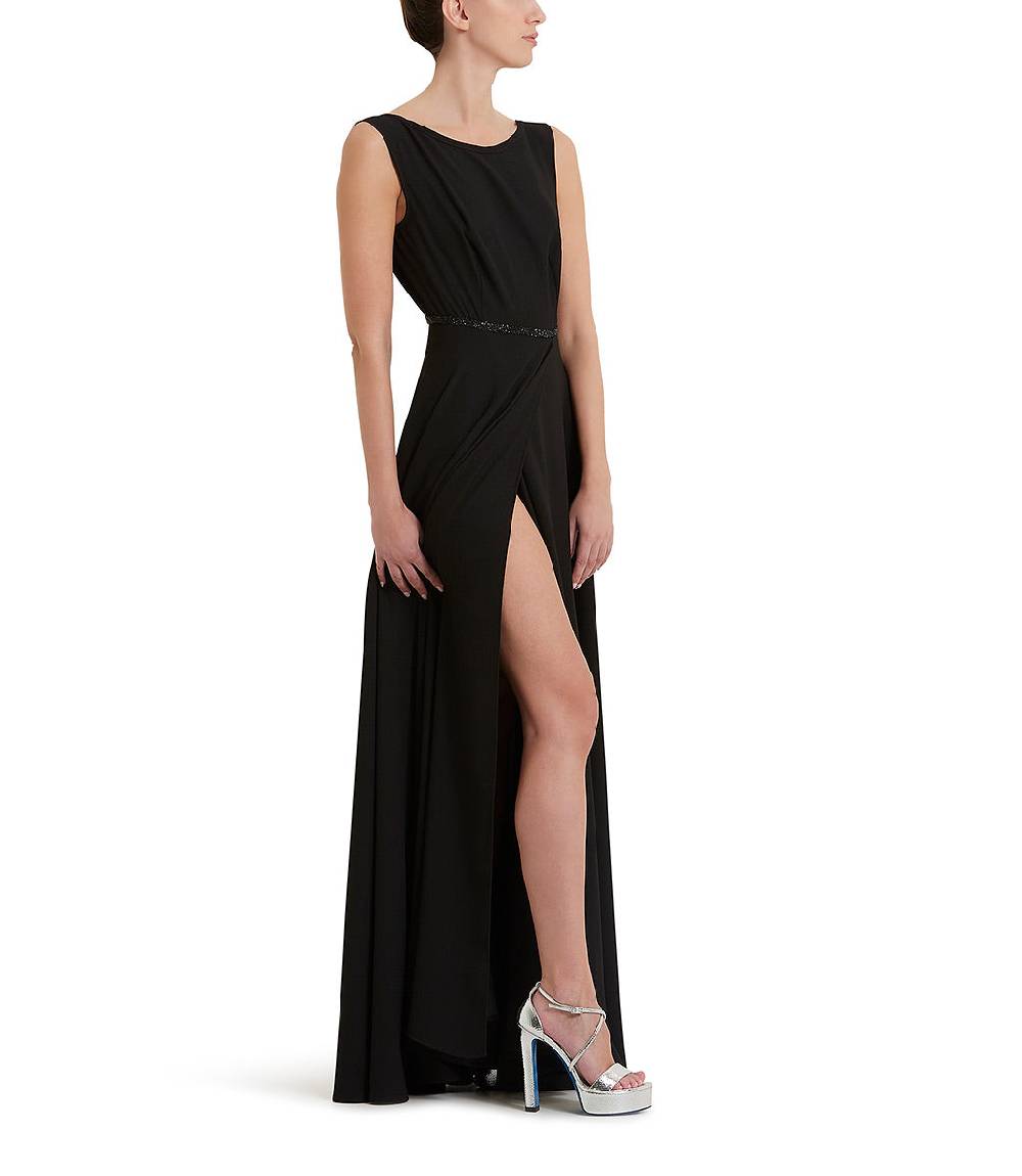 Loriblu Abito nero lungo con cristalli Offerta settimanale