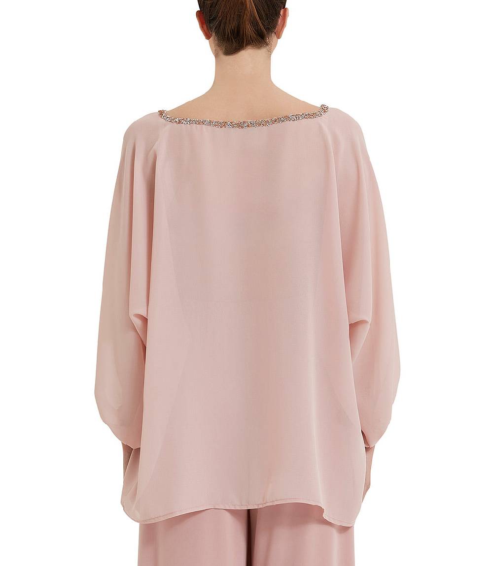 Loriblu Blusa georgette rosa cipria Pezzi Unici