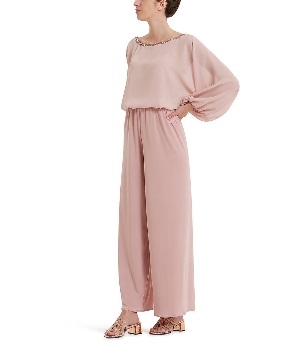Loriblu Blusa georgette rosa cipria Pezzi Unici