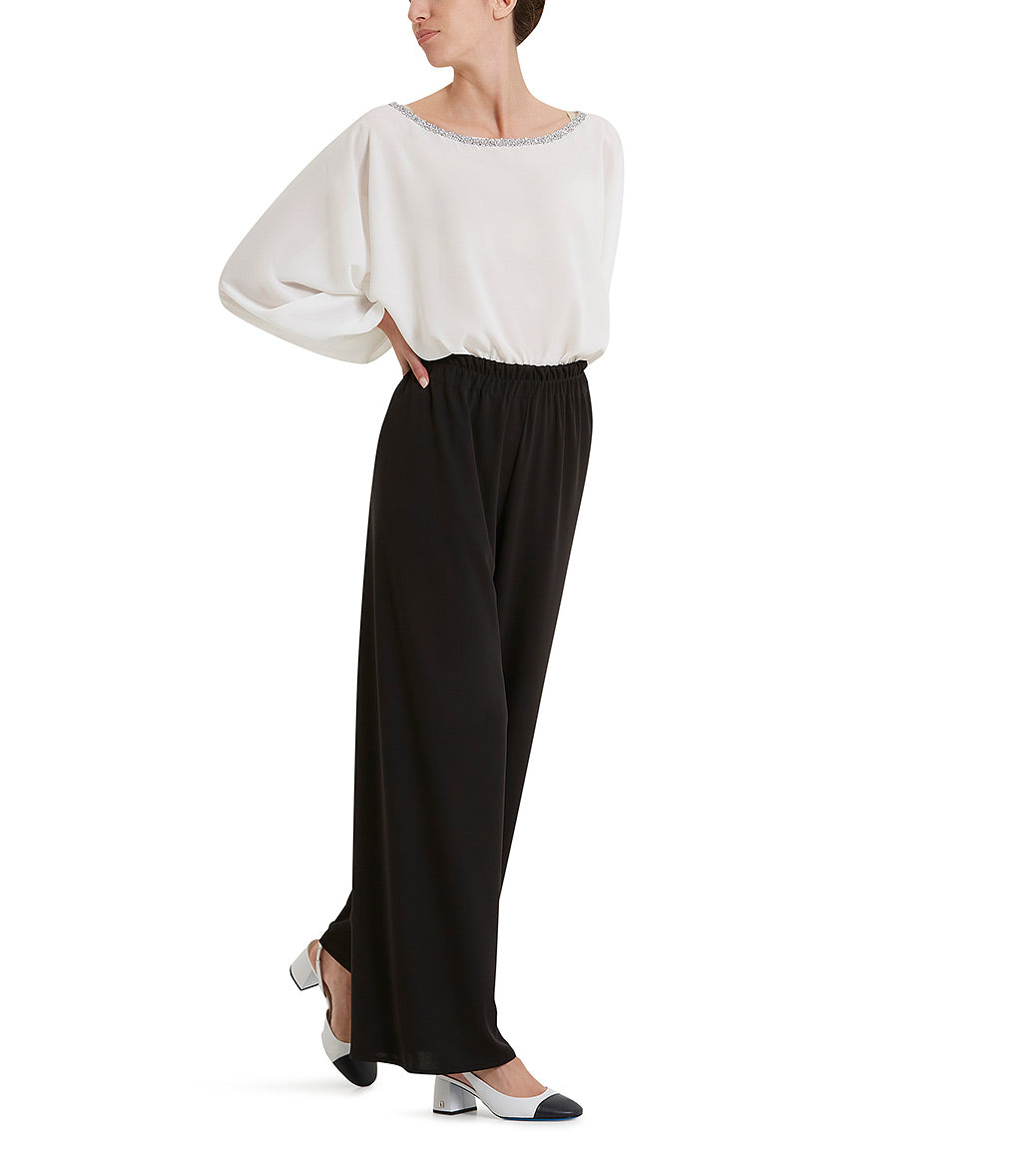 Loriblu Blusa georgette bianca Soddisfazione Garantita
